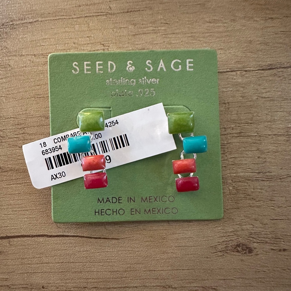 Seed & Sage Sterling Silver Colorful Earrings